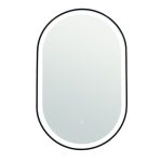 KLASIČNO OGLEDALO FEROTEHNA FRAME OVAL B5080 ČRNO 50X80 LED ROČNO STIKALO