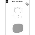 KLASIČNO OGLEDALO KOLPA SAN MILO MIRROR 70X51 WHITE PREMIUM - slika 10