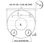 KLASIČNO OGLEDALO KOLPA SAN OG FI 120 LED, IR, DIM - slika 3
