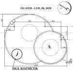 KLASIČNO OGLEDALO KOLPA SAN OG FI 150 LED, IR, DIM - slika 8