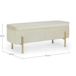 Klop IRINA bež . Klop IRINA je eleganten kos pohištva, ki popestri vaš prostor. Njen poseben dizajn vas bo navdušil, saj prinese vašemu prostoru eleganco