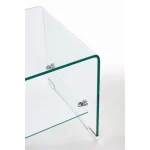 Klubska miza IRIDE je izdelana iz 10mm debelega stekla. Polica je iz kaljenega stekla debeline 5mm. Dimenzije: širina: 100cm globina: 40cm višina: 38cm