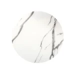 Klubska miza ATLANTIDA BELA . Klubska miza ATLANTIDA BELA. Mizna plošča je narejena iz stekla v videzu belega marmorja. Okvir mize je iz kovine v črni