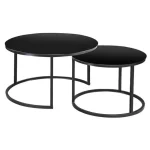 Klubska miza ATLANTIDA ČRNA . Klubska miza ATLANTIDA ČRNA. Mizna plošča je narejena iz stekla. Okvir mize je iz kovine v črni mat barvi. Barva: - Črna -