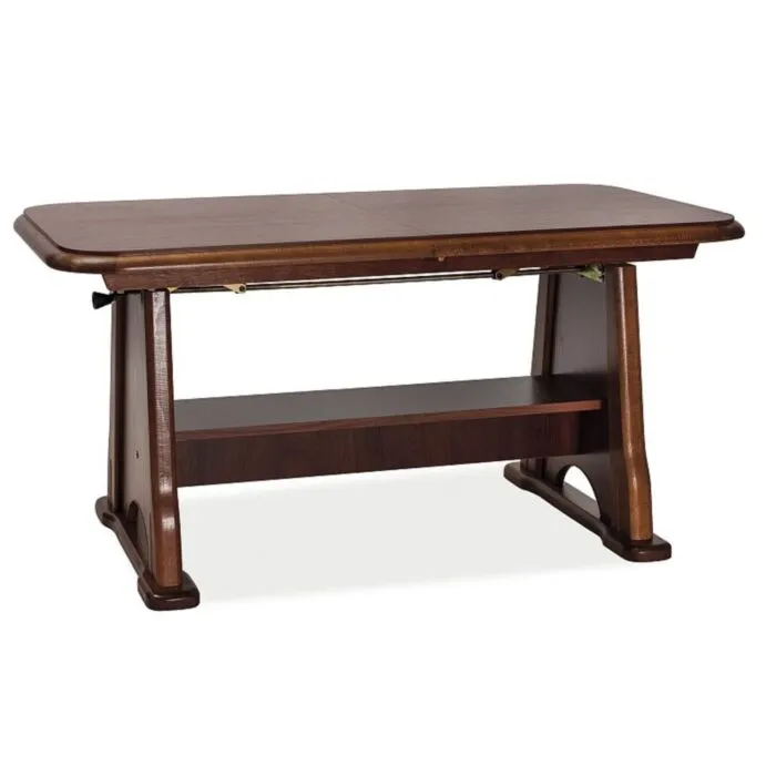 Klubska miza BEAT kostanj . Klubska miza BEAT kostanj vas bo navdušila s svojo funkcionalnostjo. Mizna plošča je narejena iz iverala, podnožje pa iz