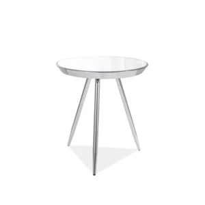 Klubska miza BOR . Klubska mizica BOR je eleganten kos pohištva, ki popestri vaš prostor s svojo eleganco. Narejena je iz kroma in kakovostne kovine. Barva: