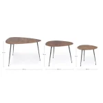 Klubska miza BOSCAGE set3 . Klubske mizice BOSCAGE so elegantne mizice, ki se odlično podajo v vsak prostor. Dobavljive so v rjavo - črni barvni kombinaciji.