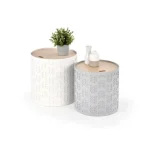 Klubska miza BRIGITA . Set 2 klubskih mizic BRIGITA, je narejen iz MDF. Klubska mizica Brigita je kvalitetna ter stabilna in primerna za vsako dnevno sobo ali