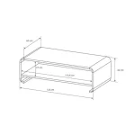 Klubska miza INK . Klubska miza INK s stilom skandinavskega sloga se poda v vsak prostor. Narejena je iz laminirane plošče debeline 22 mm in ABS robovi.