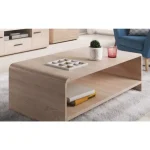 Klubska miza INK . Klubska miza INK s stilom skandinavskega sloga se poda v vsak prostor. Narejena je iz laminirane plošče debeline 22 mm in ABS robovi.