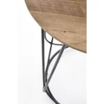 Klubska miza JEMI . Klubska mizica JEMI vas bo navdušila. Narejena je iz kovine in laminirane mizne plošče. Mizna plošča je v barvi oreh s kombinacijo