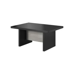 Klubska miza LEON . Klubska miza LEON je zelo eleganten in stabilen. Primeren je za vsako dnevno sobo. Korpus regala ja v barvi črnega bora, fronta regala pa