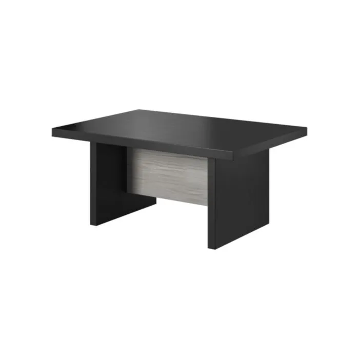 Klubska miza LEON . Klubska miza LEON je zelo eleganten in stabilen. Primeren je za vsako dnevno sobo. Korpus regala ja v barvi črnega bora, fronta regala pa