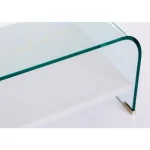 Klubska miza LINE WOOD bela 110X55 . Klubska miza LINE WOOD v beli barvi je popolen kos pohištva za vašo dnevno sobo. Narejena je iz prozornega stekla