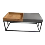 Klubska miza LUNASA . Klubska miza LUNASA, je eleganten kos pohištva. Zgornji del je narejen iz MDF-ja in furnirja. Ogrodje je narejeno iz kovine. S svojo