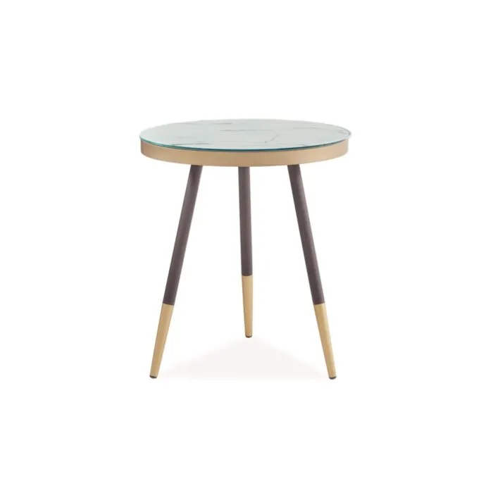 Klubska miza MEGA 2 . Kovinska klubska mizica MEGA 2 bo zagotovo popestrila vaš dnevni prostor. Barve: - Bela, marmorni efekt/črna Material: - Steklo+furnir