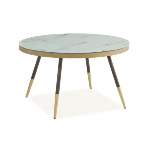 Klubska miza MEGA . Kovinska klubska mizica MEGA bo zagotovo popestrila vaš dnevni prostor. Barve: - Bela, marmorni efekt/črna Material: - Steklo+furnir -