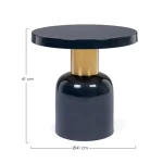 Klubska miza NALIMA D41 modra . Klubska miza NALIMA D41 modra je kakovostna mizica. Kombinacija modre in zlate barve se odlično prilega v vsak prostor.