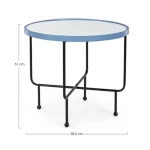 Klubska miza PAINTER D58.5 modra je popoln kos pohištva. Mizica je narejena iz kovine v modri in črni barvi. Mizna plošča je narejena iz stekla. Nogice so