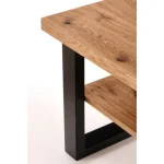 Klubska miza RITA . Moderna klubska miza RITA je kvalitetna ter stabilna in primerna za vsako dnevno sobo. Miza je narejena iz furnirja. Podnožje pa je