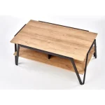 Klubska miza ROBERTA . Klubska miza ROBERTA je stabilna in kvalitetna. Narejena je iz lakirane MDF plošče. Podnožje mizice pa je kovinsko. Nogice so