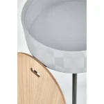 Klubska miza RUNA . Klubska miza RUNA je modernega dizajna in zelo priročna. Izdelana je iz lakirane MDF plošče, podnožje pa je iz jekla. Plošča mize se