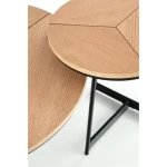 Klubska miza VIKA . Moderna klubska mizica VIKA, narejena iz kovine, MDF mizne plošče in furnirja. Klubska mizica Vika je kvalitetna ter stabilna in primerna