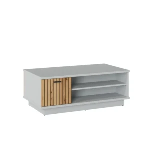 Klubska miza VIVIJA . Moderna klubska miza VIVIJA v kombinaciji hrastove in sive barve, je popolna izbira za vsak sodoben dnevni prostor. Izdelana je iz