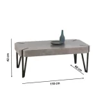 Moderna klubska mizica ŽIMA, narejena iz kovine in laminirane mizne plošče. Klubska mizica Žima je kvalitetna ter stabilna in primerna za vsako dnevno