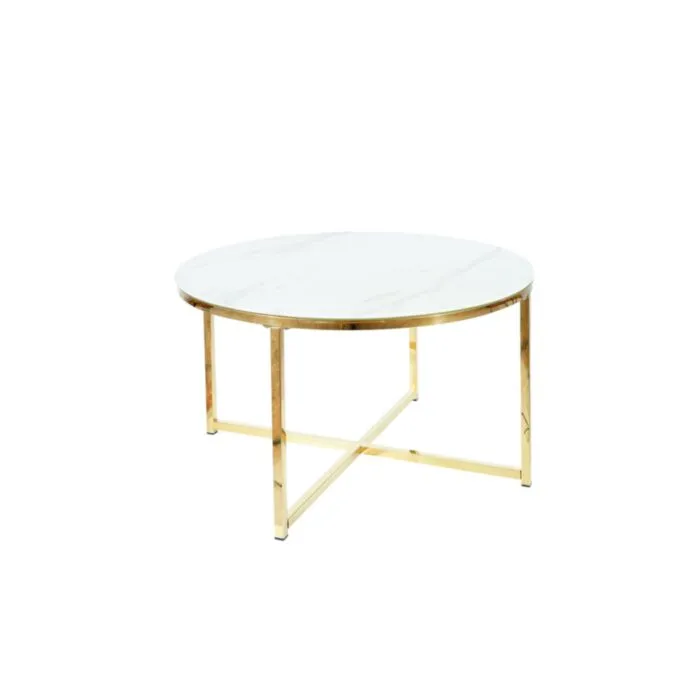 Klubska mizica ALMA . Klubska miza ALMA je moderna in se lepo poda v vsak prostor z minimalistično in elegantno ureditvijo. Podnožje je narejeno iz kovine v