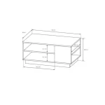 Klubska mizica AREK . Klubska mizica AREK je moderna popestritev vašega dnevnega prostora. Beli sijaj in barva hrasta naredita vaš prostor še bolj topel.