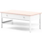 Klubska mizica BELLA je nežna in primerna za vsako dnevno sobo. Ima brezčasen dizajn, s pridihom otroške mladosti. Je v kombinaciji bele in roza barve.