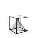 Klubska mizica ESPIRAL 48X48 . Klubska mizica ESPIRAL 48X48 ima jekleno okvirje in top iz kaljenega stekla. Material: - Jeklo - Kaljeno steklo Barva: - Črna