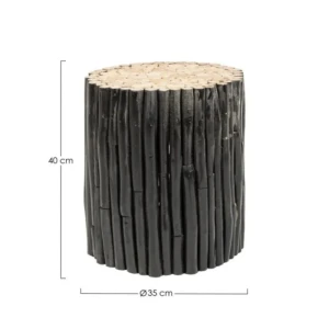 Klubska mizica GUADALUPE črna . Klubska mizica GUADALUPE črna je narejena iz visokokakovostnih tikovih vej. Njen umetniški dizajn se odlično poda v vsak