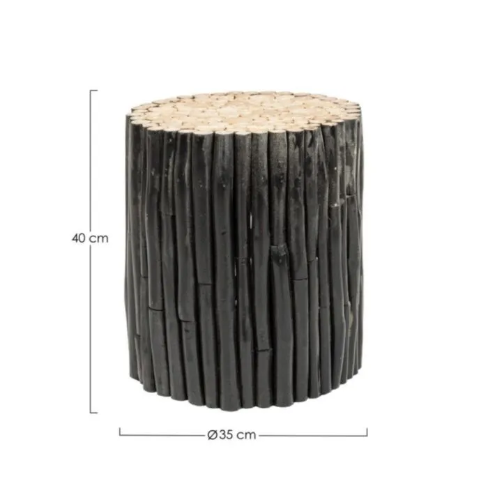 Klubska mizica GUADALUPE črna . Klubska mizica GUADALUPE črna je narejena iz visokokakovostnih tikovih vej. Njen umetniški dizajn se odlično poda v vsak