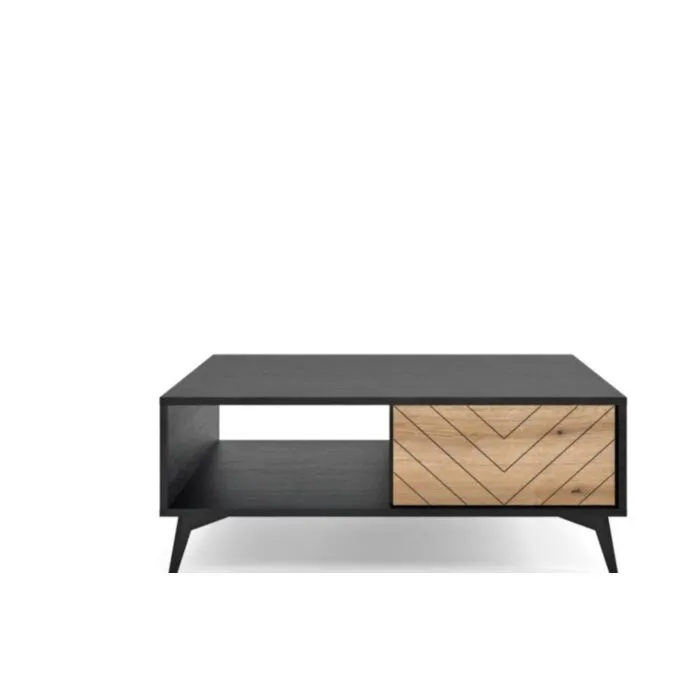 Klubska mizica IJAN . Klubska mizica IJAN je narejen iz kvalitetne laminirane plošče, 16 mm debeline. Ima ABS robove in predal se odpira s sistemom "push to