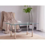 Moderna klubska mizica NAMI, je eleganten kos pohištva. Zgornja mizna plošča je narejena iz prozornega kaljenega stekla 8mm debeline. Spodnja mizna plošča