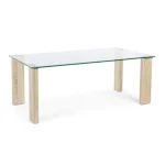 Klubska mizica NEW ARLEY 120x60 natur . Klubska mizica NEW ARLEY 120x60 natur je narejena iz MDF-ja. Nogice so narejene iz MDF-ja z učinkom lesa. Nogice