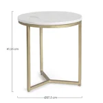 Klubska mizica PHOENIX D37.5 bela - slika 7