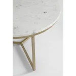 Klubska mizica PHOENIX D57.5 bela . Klubska mizica PHOENIX D57.5 bela je edinstven kos pohištva za vsak prostor. Okvir mizice je narejen iz kovine, v zlati