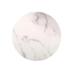 Klubska mizica SABINA . Klubska miza SABINA je modernega dizajna. Mizna plošča je narejena iz kaljenega stekla v videzu marmorja. Mizno podnožje je narejeno