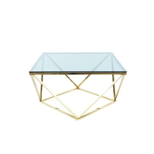 Klubska mizica SILY . Moderna klubska mizica SILY. Je zelo kvalitetna in stabilna. Mizna plošča je narejena iz kaljenega stekla. Podnožje mizne plošče je