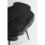 Klubska mizica ZAKIA NERO S . Klubska mizica ZAKIA črna S je narejena iz lesa in zaključena z pokrovom poliuretanske barve. Ima jeklene noge. Oblike in