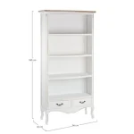 KNJIŽNA OMARA 2C JUSTINE . Knjižna omara JUSTINE 2DR, je eleganten kos pohištva, ki popestri vsak prostor. Okvir je narejen iz lesa pavlovine in furnirja.