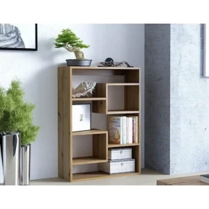 Knjižna polica BELLA . Knjižna polica BELLA je narejena iz kvalitetne laminirane plošče v hrast barvi. Material: - Laminirana plošča Barve: - Hrast