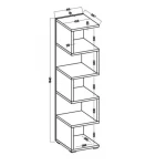 Knjižna polica LOLI - slika 7