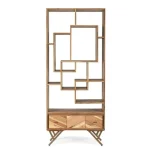 Knjižni poličnik 1C RAIDA . Knjižni poličnik 1C RAIDA je narejen iz lesa in kovinskih nog. Okvir je iz akacijevega lesa. Material: - Les - Kovina