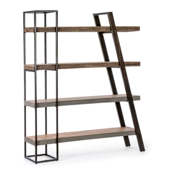 Knjižni poličnik MANCHESTER Knjižni poličnik MANCHESTER . Knjižni poličnik MANCHESTER, je popolen kos pohištva. Okvir je narejen iz kakovostnega mangotovega lesa in kovine, noge so