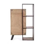 Komoda 1A-2C MANCHESTER ima okvir iz lesa in jekla ter nastavljive noge. Dimenzije: širina: 90cm globina: 40cm višina: 140cm