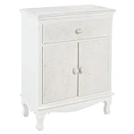 Komoda 2A-1C CLORINE, je eleganten kos pohištva, ki popestri vaš prostor. S svojim posebnim dizajnom cvetličnih vzorcev na vratih komode, popestri in